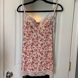 Pink floral and lace nightie